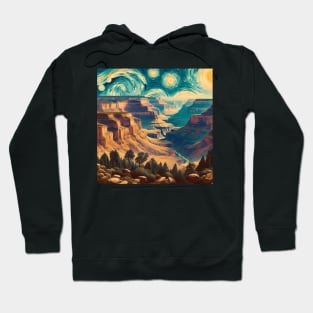 Grand Canyon National Park, USA, in the style of Vincent van Gogh's Starry Night Hoodie